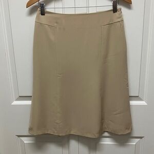 Luisa Spagnoli a-line knee length skirt, ecru beige, size EU 42, US 10